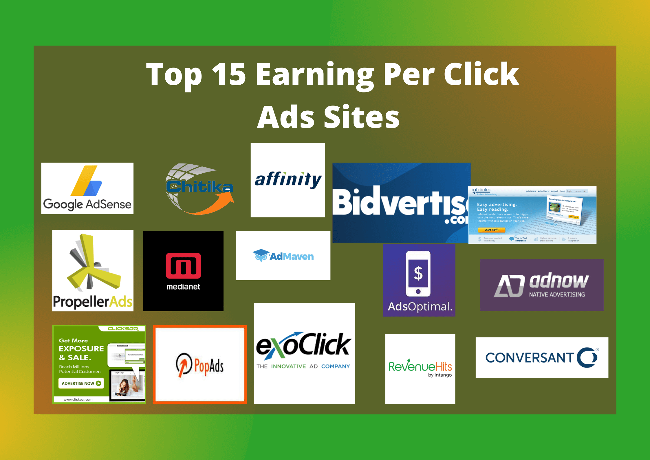 Read more about the article Top 15 Earning Per Click Ads Sites (Best Adsense Alternatives)!